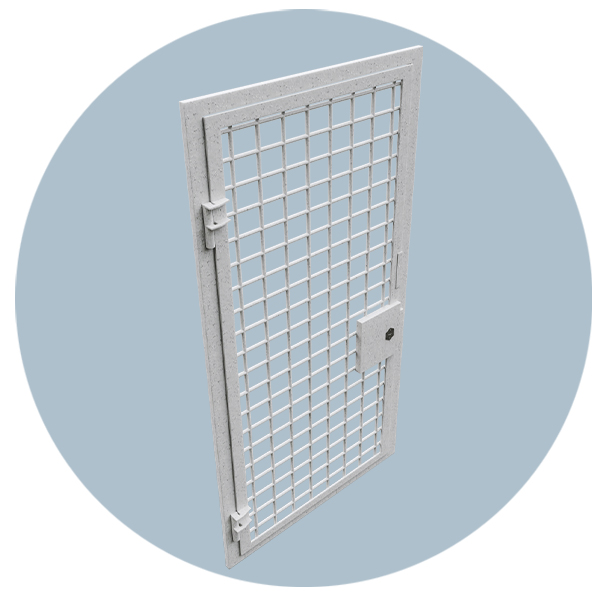 Двери решетчатые