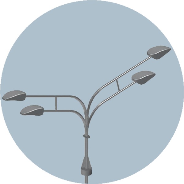 Консольный кронштейн четырёхрожковый К7-1,5-2,5-1-1