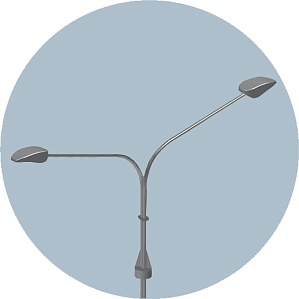 Консольный кронштейн двухрожковый К77-1,5-1,0-1-1