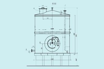 Чертеж Резервуар вертикальный РВС 17 м3